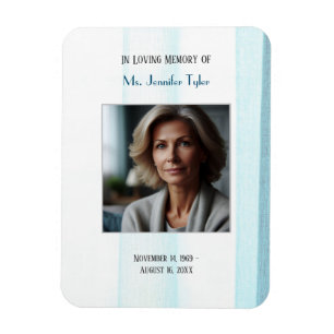 Magnet Flexible Bleu dans la mémoire d'amour Élégant mémorial funé