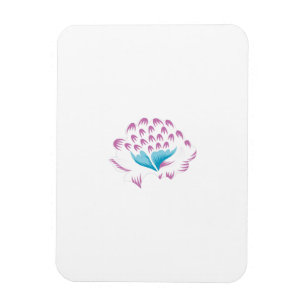 Magnet Flexible Bleu de Cornflower clair, Ciel Mégenta, Fille