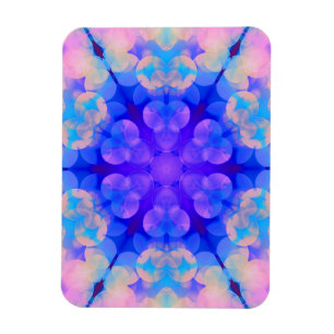 Magnet Flexible Bleu et rose Gradient Pastel Bubble Art