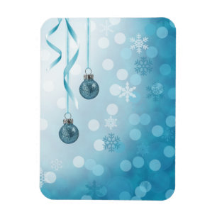 Magnet Flexible Bleu Faux Parties scintillant Ornements de Noël