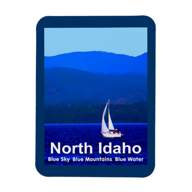 Magnet Flexible Bleu nord de l'Idaho (Vertical)