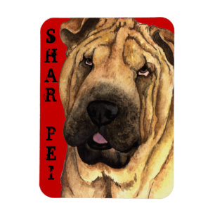 Magnet Flexible Bloc de couleur Shar-Pei