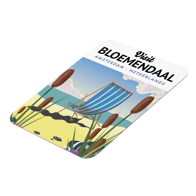 Magnet Flexible Bloemendaal Amsterdam Travel poster (Côté Gauche)