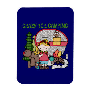 Magnet Flexible Blond Girl Crazy Pour Camping