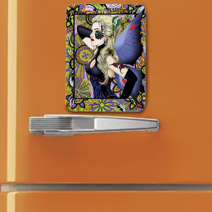 Magnet Flexible Blonde Fairy Floral Purple