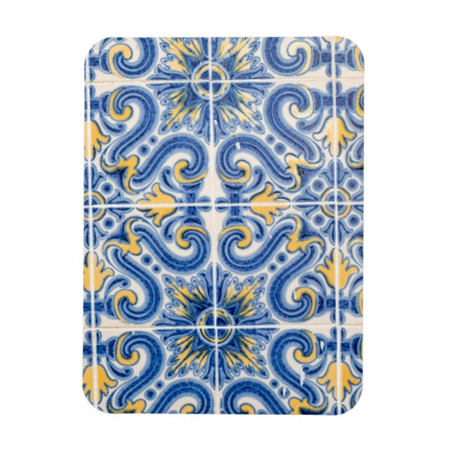 Magnet Flexible Blue and yellow tile, Portugal (Vertical)