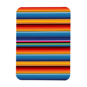 Magnet Flexible Blue Gold Red Sarape mexicaine