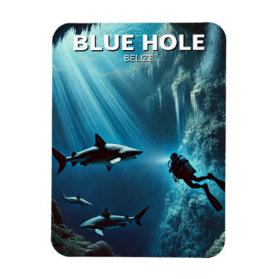 Magnet Flexible Blue Hole Belize Plongée sous-marine