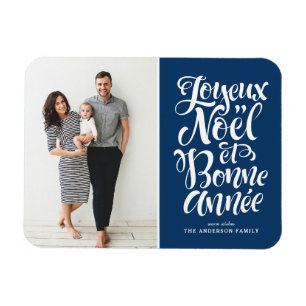 Magnet Flexible Blue Joyeux Noël et Bonne Année