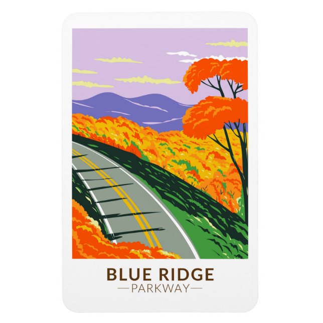 Magnet Flexible Blue Ridge Parkway Vintage (Vertical)
