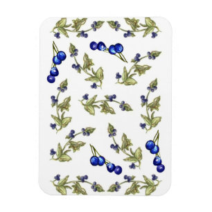 Magnet Flexible Blueberries et Feuilles sur aimant Stem Vine