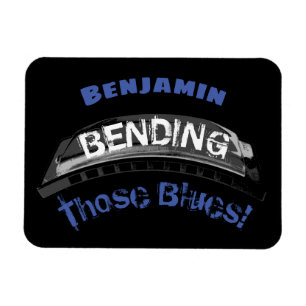 Magnet Flexible Blues harmonica joueur flexion musicien humour
