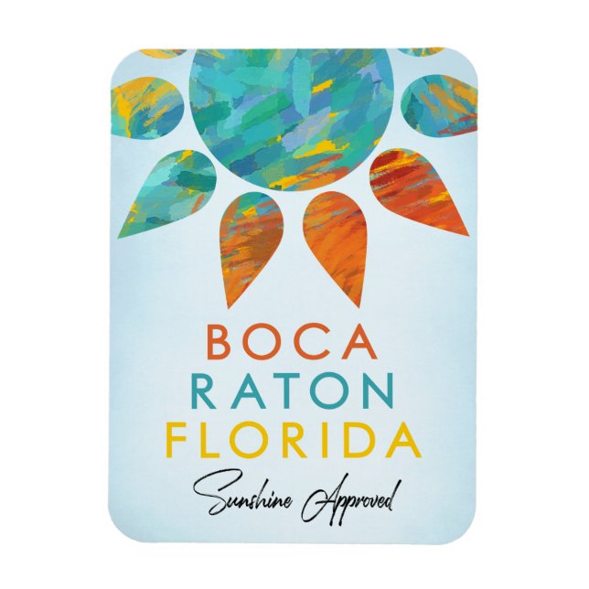 Magnet Flexible Boca Raton Florida Sunshine Travel (Vertical)