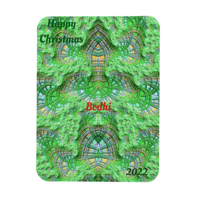 Magnet Flexible BODHI ~CHRISTMAS carte Bright! ~ Rouge vert jaune  (Vertical)