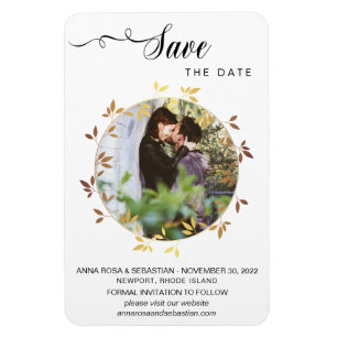 Magnet Flexible *~* Boho Botanical Mariage PHOTO Enregistrer La Da