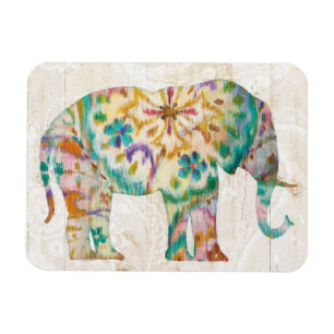 Magnet Flexible Boho Paisley Elephant I