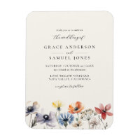 Boho Watercolor Fleur sauvage Floral Mariage