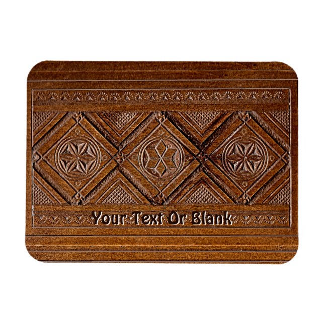 Magnet Flexible Boîte en bois sculpté russe (Horizontal)