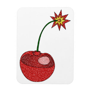 Magnet Flexible Bombe cerise parties scintillant