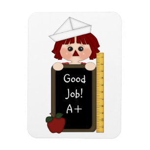 Magnet Flexible Bon boulot ! - Poupée à sac avec tableau de bord