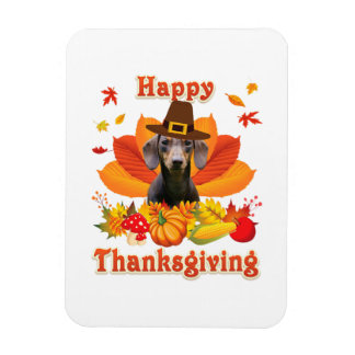 Magnet Flexible Bon thanksgiving Dachshund Propriétaire Chien Anim