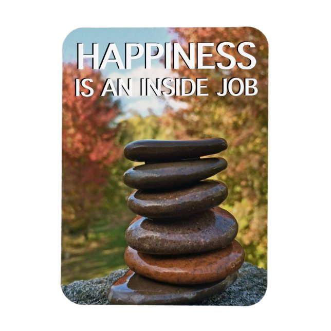 Magnet Flexible Bonheur Stones Zen Inspiration Motivationnelle (Vertical)