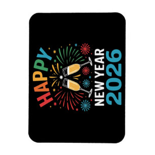 Magnet Flexible Bonne année 2026 Party drôle Nouvel An 2026