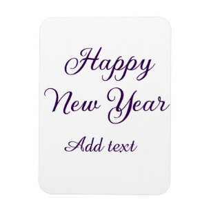 Magnet Flexible Bonne année calligraphie violet simple minimaliste