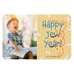 Magnet Flexible Bonne année juive Rosh Hashanah Carte photo