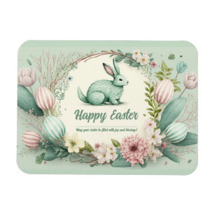 Magnet Flexible Bonne Pâques souhaite aquarelle illustration