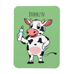 Magnet Flexible Bonne vache avec dessin animé de biberon