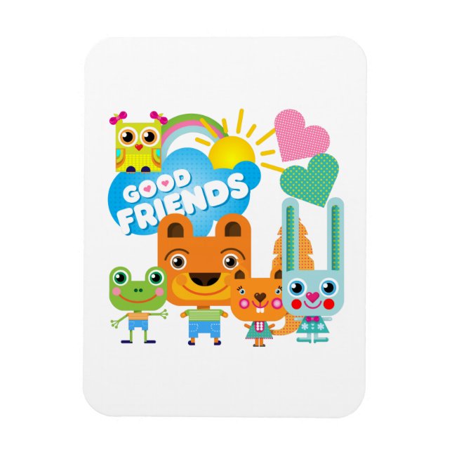 Magnet Flexible Bons amis d'animaux (Vertical)