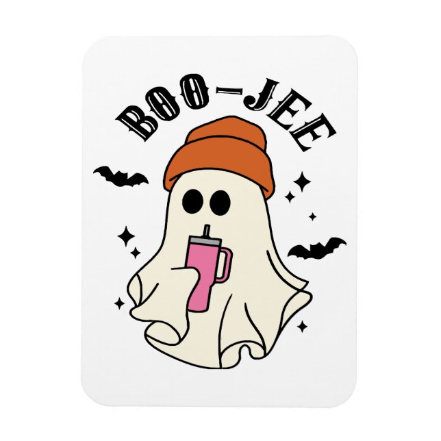 Magnet Flexible Boo-Jee drôle Halloween Tumbler Inspiré Fantôme (Vertical)