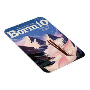 Magnet Flexible Bormio, Sondrio, région de Lombardie, affiche de s