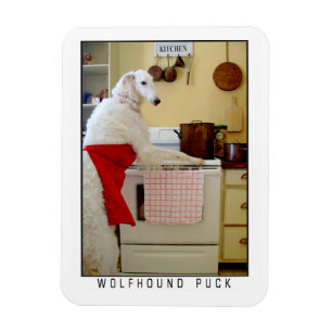 Magnet Flexible Borzoi Lévrier Russe "Wolfhound Puck" Chien