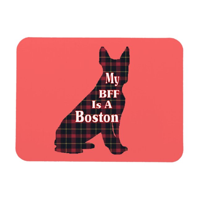 Magnet Flexible Boston Terrier BFF (Horizontal)