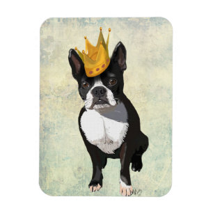 Magnet Flexible Boston Terrier et couronne