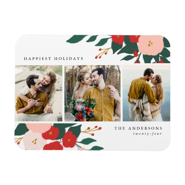 Magnet Flexible Botanique d'hiver | Photo de vacances (Horizontal)