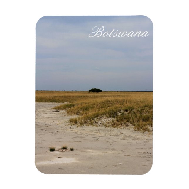 Magnet Flexible Botswana Paysage de salines Savannah (Vertical)