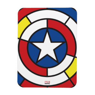 Magnet Flexible Bouclier abstrait de Captain America De Stijl