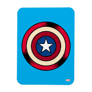 Magnet Flexible Bouclier Demi-Teinte Captain America