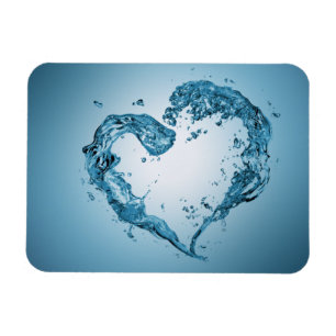 Magnet Flexible Bouffées d'eau en forme de coeur