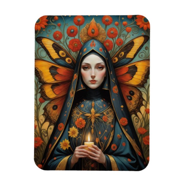 Magnet Flexible Bougie de la religieuse papillon (Vertical)