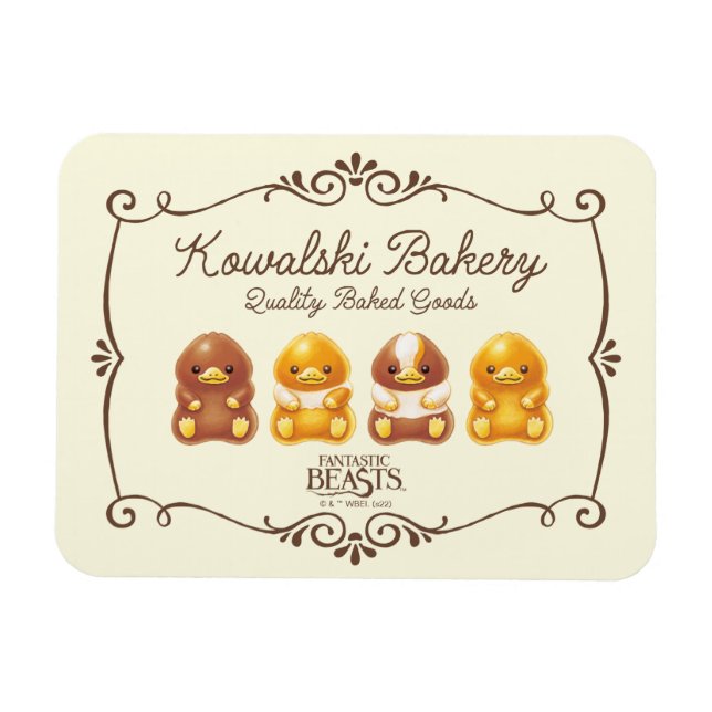 Magnet Flexible Boulangerie Kowalski - Bichons pour bébés (Horizontal)