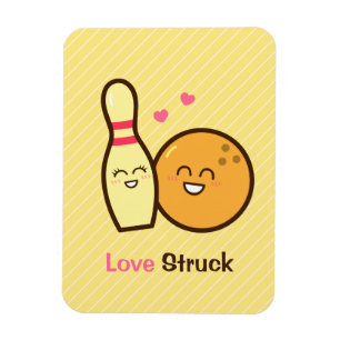 Magnet Flexible Boule de bowling et quille amusants et mignons, am