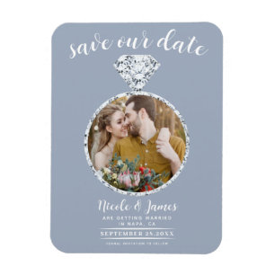 Magnet Flexible Boule en diamant bleu Dusty Photo Enregistrer la d
