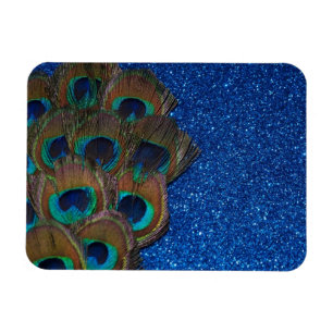 Magnet Flexible Bouquet bleu Peacock Glitt Still Life