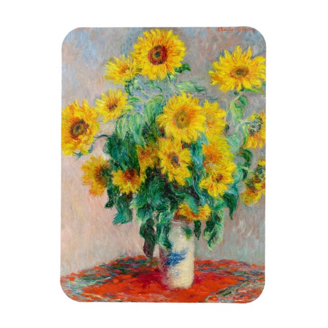 Magnet Flexible Bouquet de tournesols Claude Monet (Vertical)