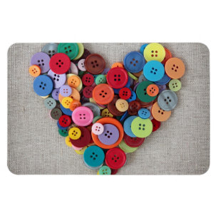 Magnet Flexible Boutons colorés Coeur
