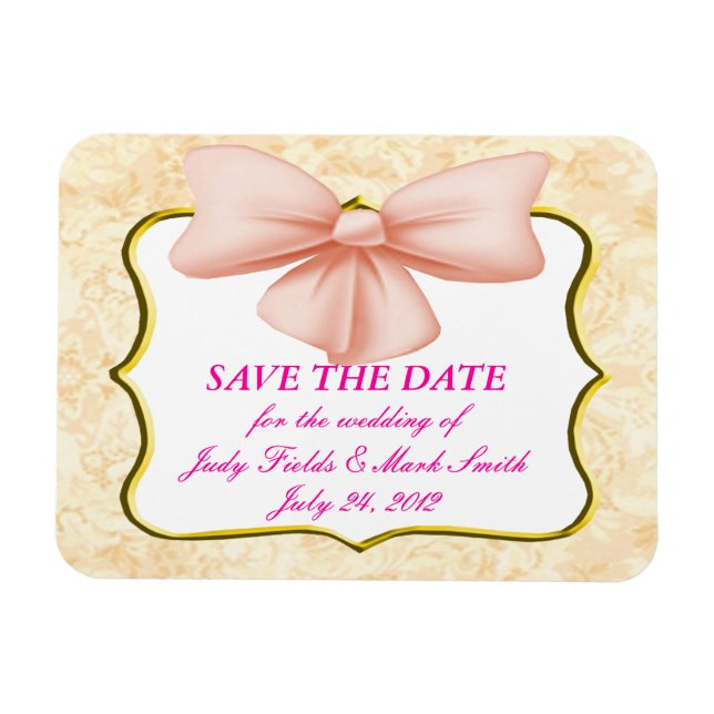Magnet Flexible Bow rose Enregistrer l'aimant de date (Horizontal)